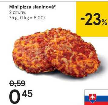 Mini pizza slaninová, 75 g