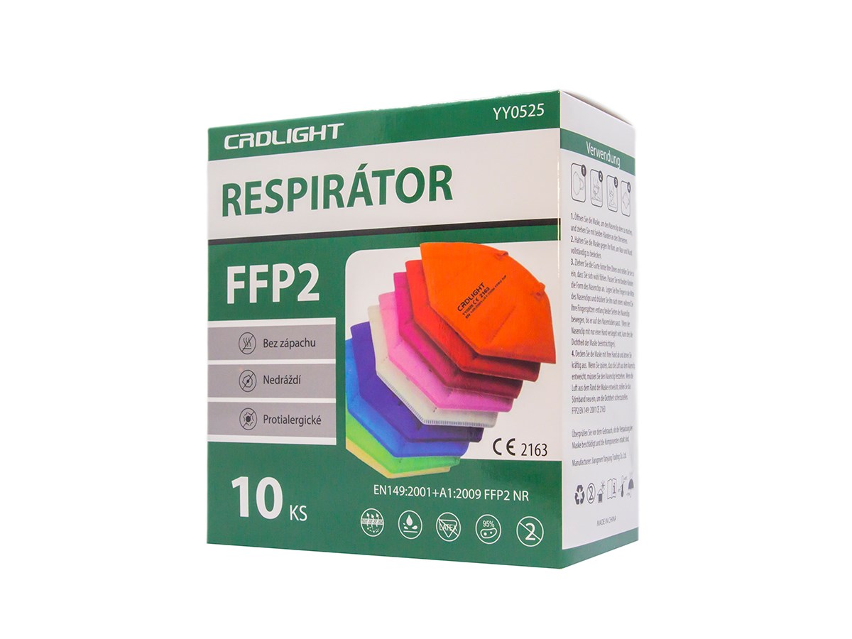 Respirátor FFP2 farebný 1x10 ks