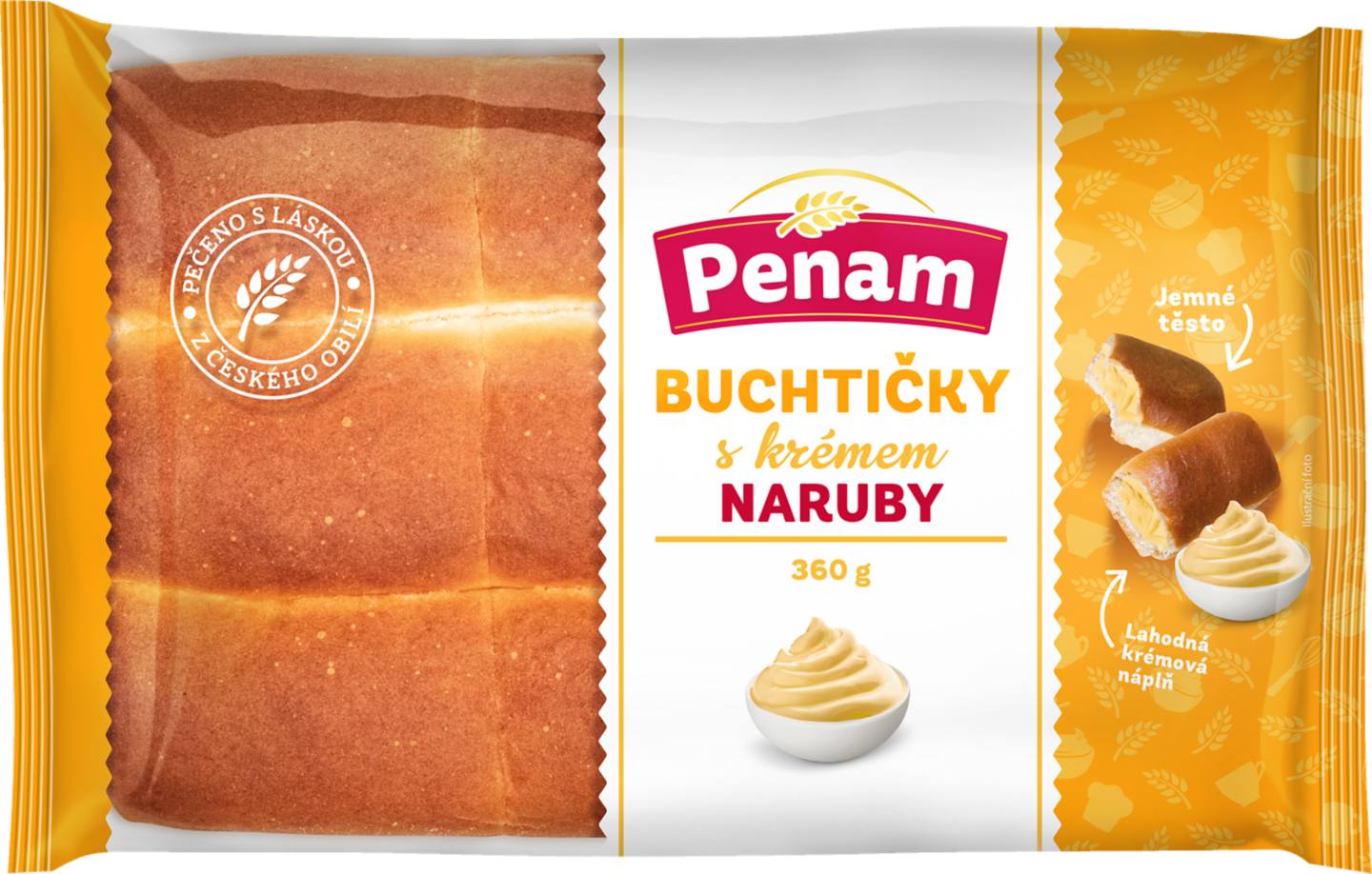 Buchtičky s krémem naruby