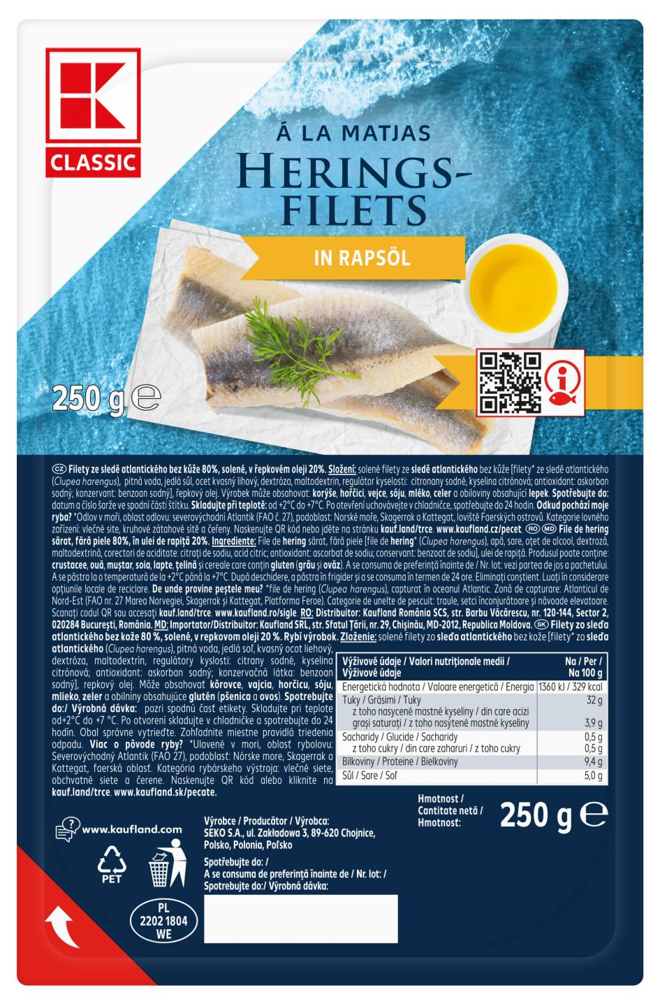 Matjesové filety v oleji