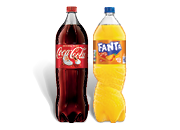 Coca-Cola 2 l a Fanta Orange 2 l