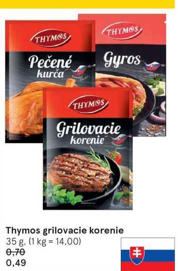 Thymos grilovacie korenie, 35 g
