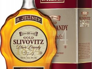 Slivovitz Kosher zlatá 10YO budík 50% 0,70 L