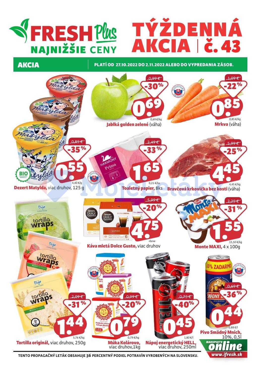 Akcia na FRESH za 0, Hypermarkety / Supermarkety v Fresh - Jubeo.sk